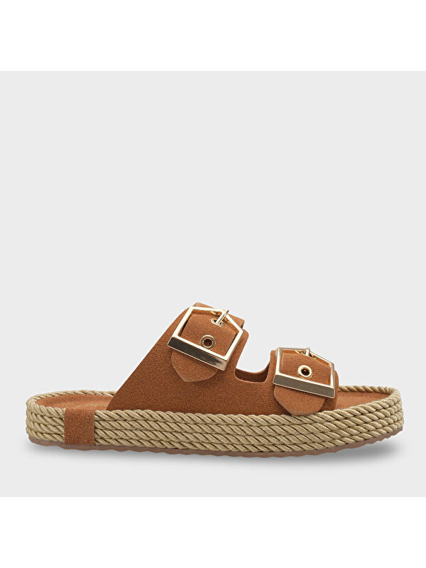 Capone Outfitters Keslie Metal Tokalı Konfor Kadın Terlik