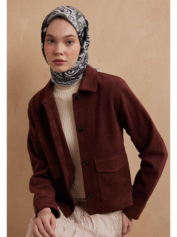 Fresh Scarfs Lena Desen Pamuk İpek Eşarp Antrasit