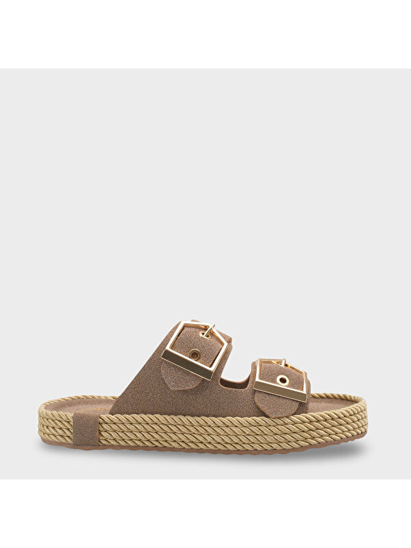Capone Outfitters Keslie Metal Tokalı Konfor Kadın Terlik