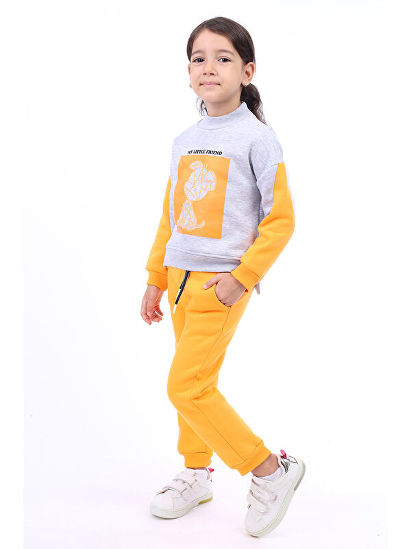 Toontoykids Kız Çocuk Baskılı Eşofman Takım