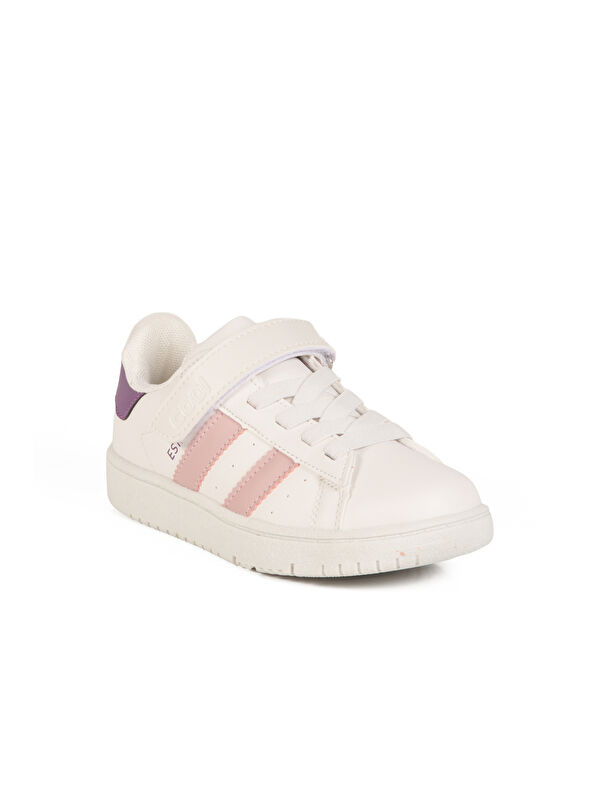 Beyaz Pudra Cırtlı Hafif Kız Çocuk Sneaker Cooper F - Görsel 4