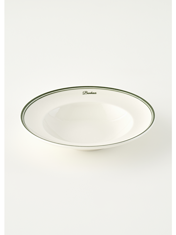 Bella Maison Bonheur Porselen Makarna Tabağı Yeşil (28 cm)