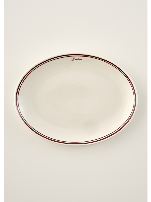 Bella Maison Bonheur Porselen Sunum Tabağı Bordo (36 cm)