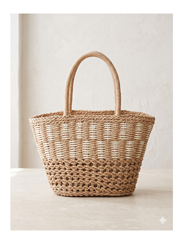 Luminos Butik Camel Hasır Çanta CNT1015