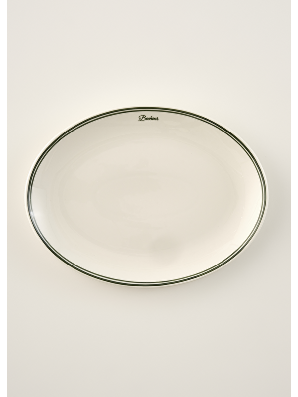 Bella Maison Bonheur Porselen Sunum Tabağı Yeşil (36 cm)