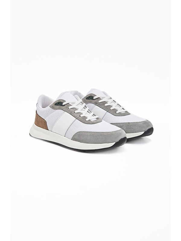 Gri Bağcıklı Casual Ayakkabı 1033240169 - Görsel 3