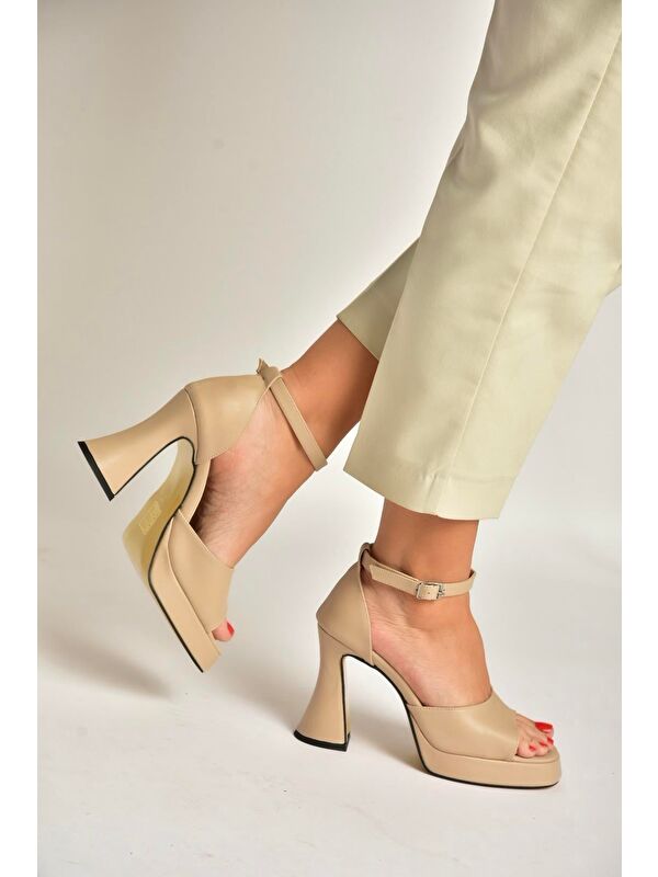 Fox Shoes Ten Kadın Topuklu Ayakkabı Y404850209