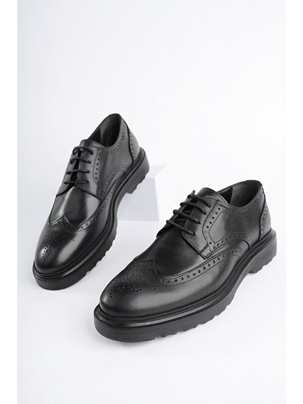 ANDRE Klasik Hakiki Deri Bağcıklı Ortopedik Erkek Casual Ayakkabı - Görsel 3