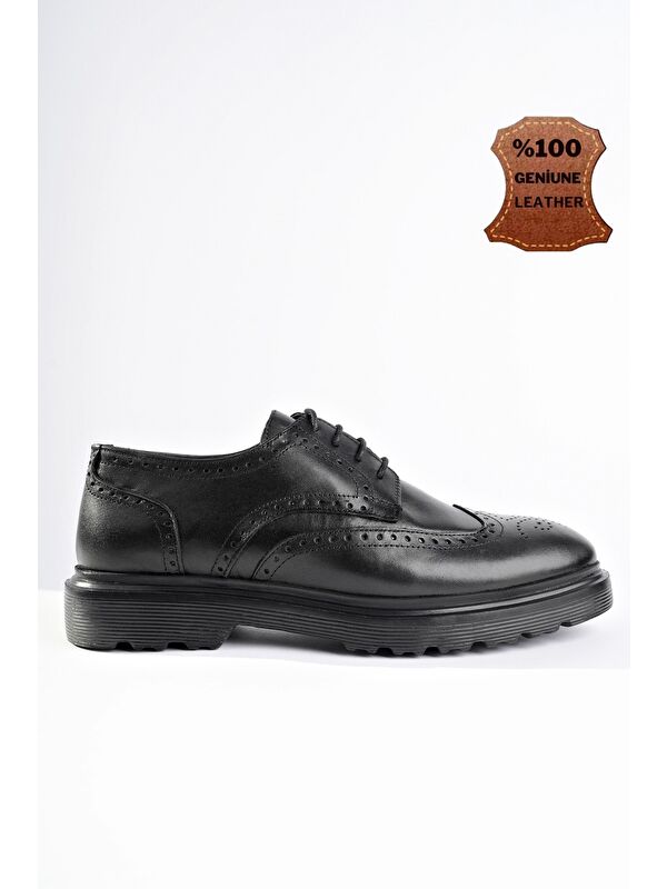 ANDRE Klasik Hakiki Deri Bağcıklı Ortopedik Erkek Casual Ayakkabı - Görsel 4