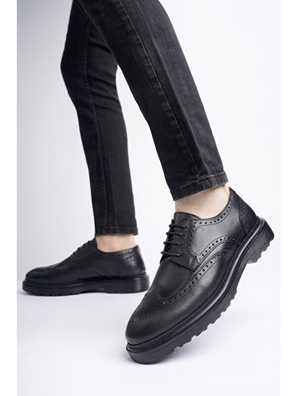 ANDRE Klasik Hakiki Deri Bağcıklı Ortopedik Erkek Casual Ayakkabı - Görsel 7