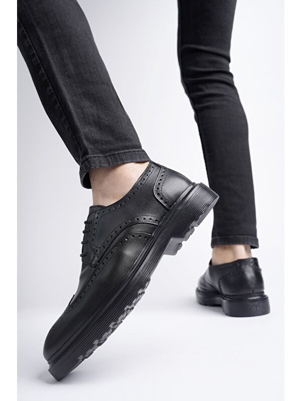 ANDRE Klasik Hakiki Deri Bağcıklı Ortopedik Erkek Casual Ayakkabı - Görsel 8