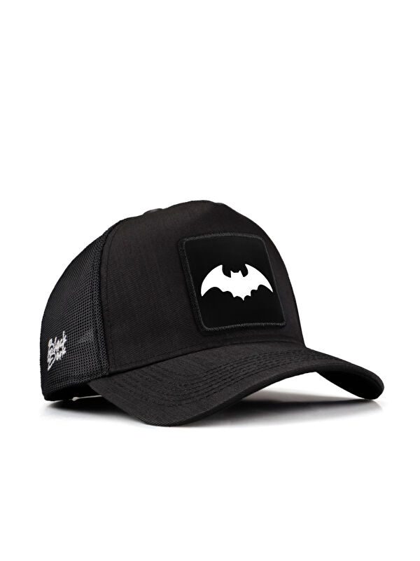 BlackBörk Yarasa Logolu Siyah Cordura Trucker Şapka