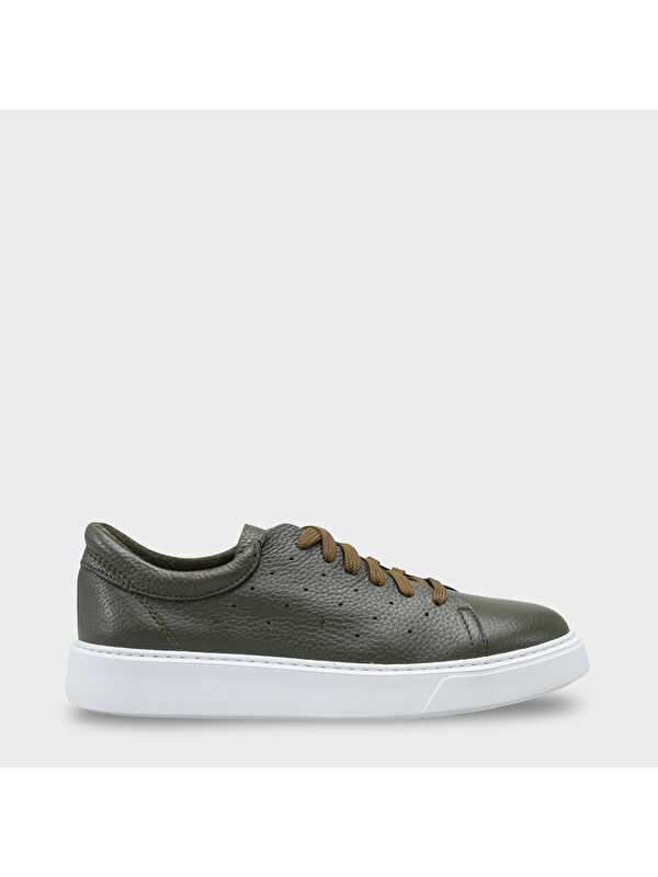 Capone Outfitters Chaim Hakiki Deri Erkek Günlük Spor Ayakkabı Sneaker