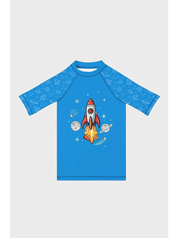 Slipstop Skyrocket Baskılı Uv Korumalı Kısa Kollu Mayo T Shirt ST2532000003
