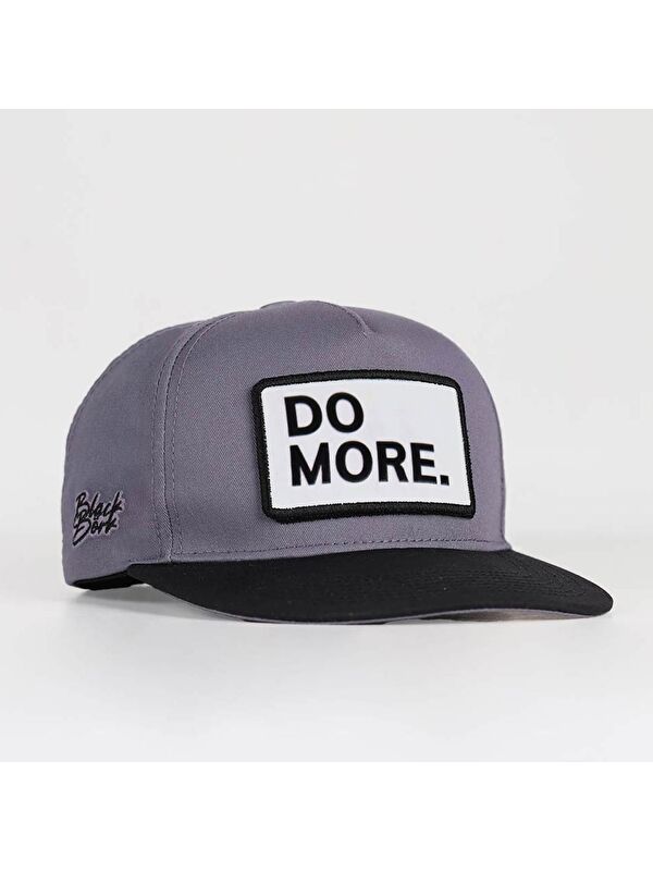 BlackBörk Do More Logolu Siyah-Gri Hip Hop Şapka