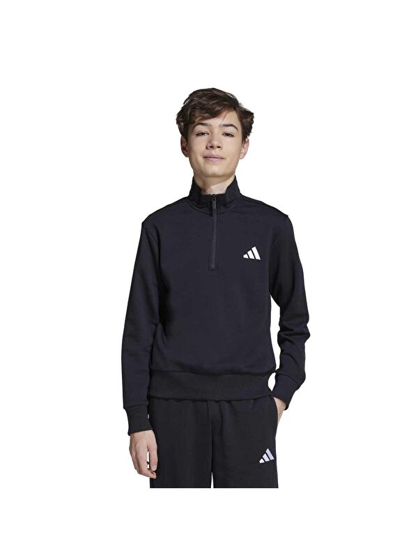 Adidas Sport Lifestyle 220 Çocuk Siyah Dik Yaka Sweatshirt