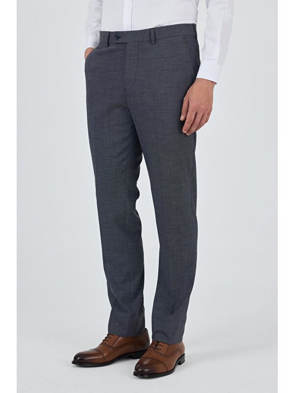 İMZA Lacivert Esnek Yandan Cepli Comfort Fit Classic Pantolon 1003250151