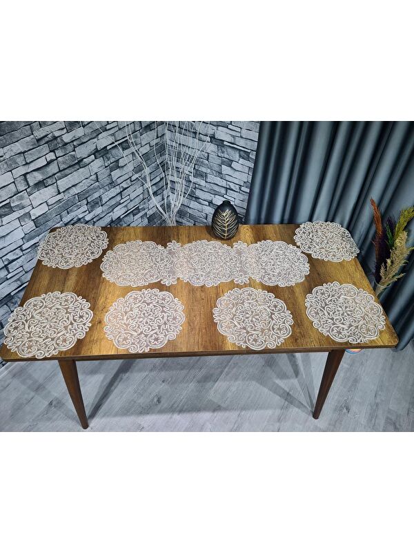 Çeyiz Diyarı Violet Kordone 7 Parça Yemek Takımı Cappucino