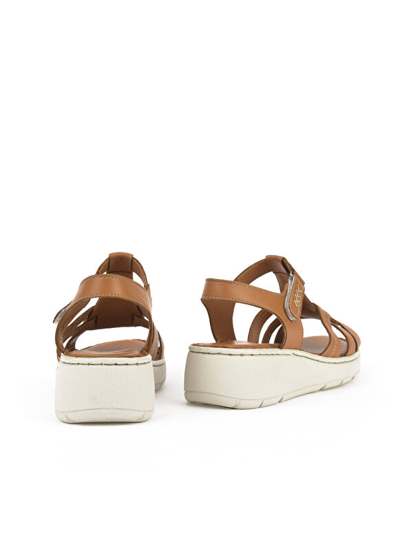 Kadın Hakiki Deri Sandalet 1511048Z501 Taba - Görsel 4