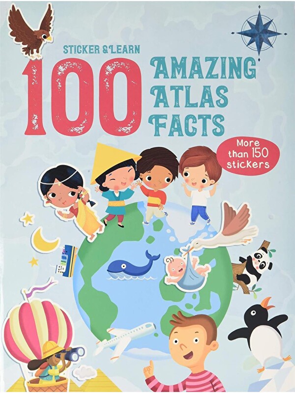 Yoyo Books 100 Facts Sticker and Learn: Amazing Atlas Facts