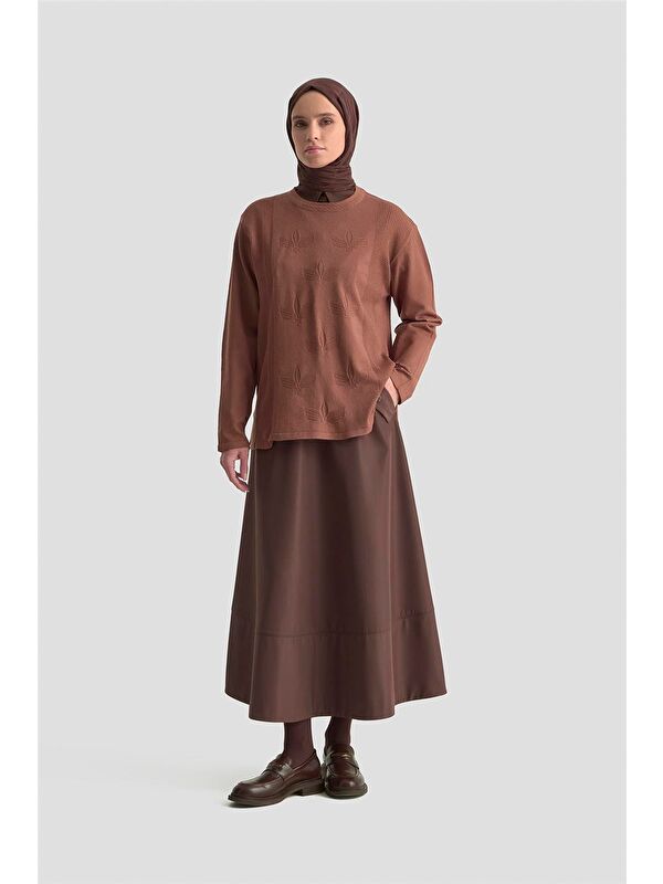 ARMİNE Desenli Kazak 25Kd7010 Gül Kurusu