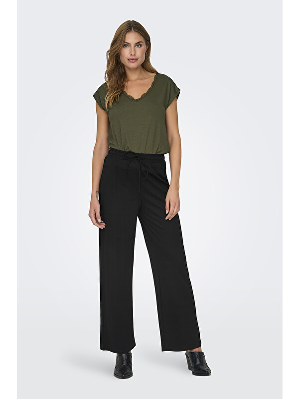 Only Onljany Regular Fit Yüksek Bel Geniş Paça Pantolon 15294429