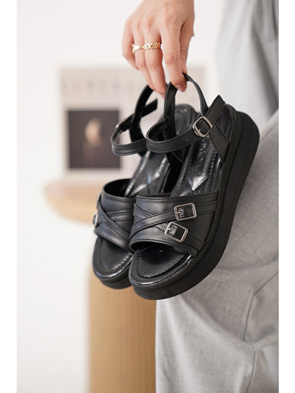 D644 Günlük Ortopedik Kadın Sandalet - Görsel 3