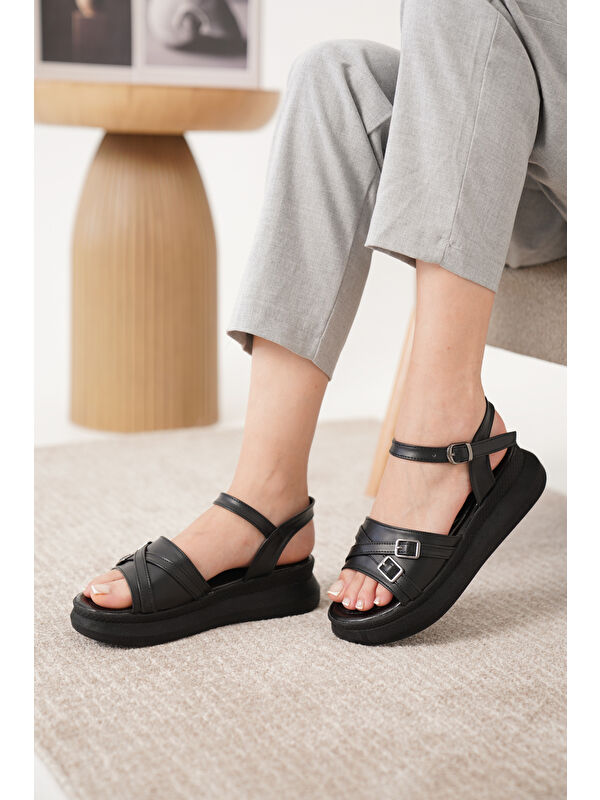 D644 Günlük Ortopedik Kadın Sandalet - Görsel 4