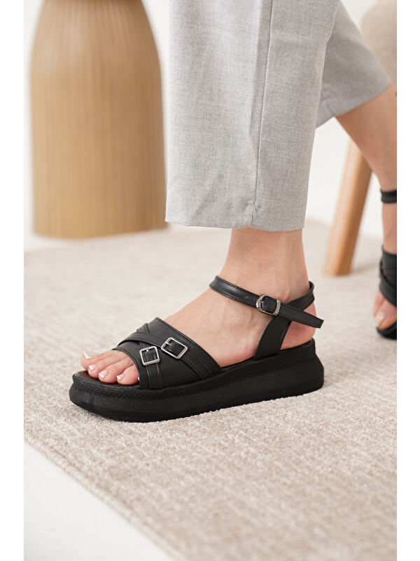 D644 Günlük Ortopedik Kadın Sandalet - Görsel 5