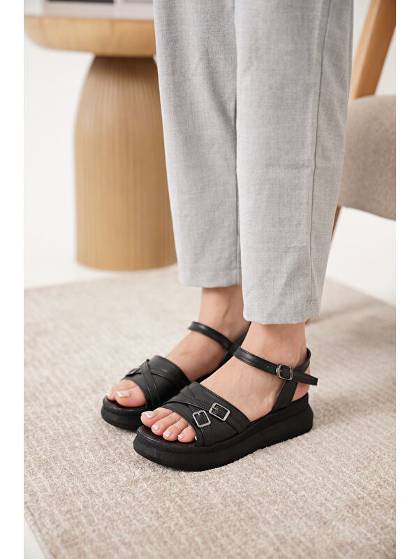 D644 Günlük Ortopedik Kadın Sandalet - Görsel 6