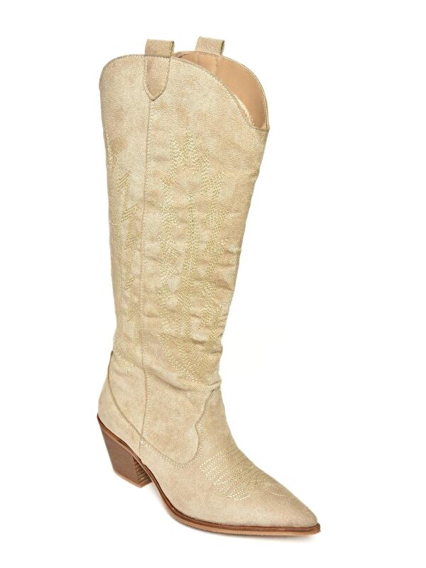 T2677652 Bej Kadın Çizme - Görsel 6