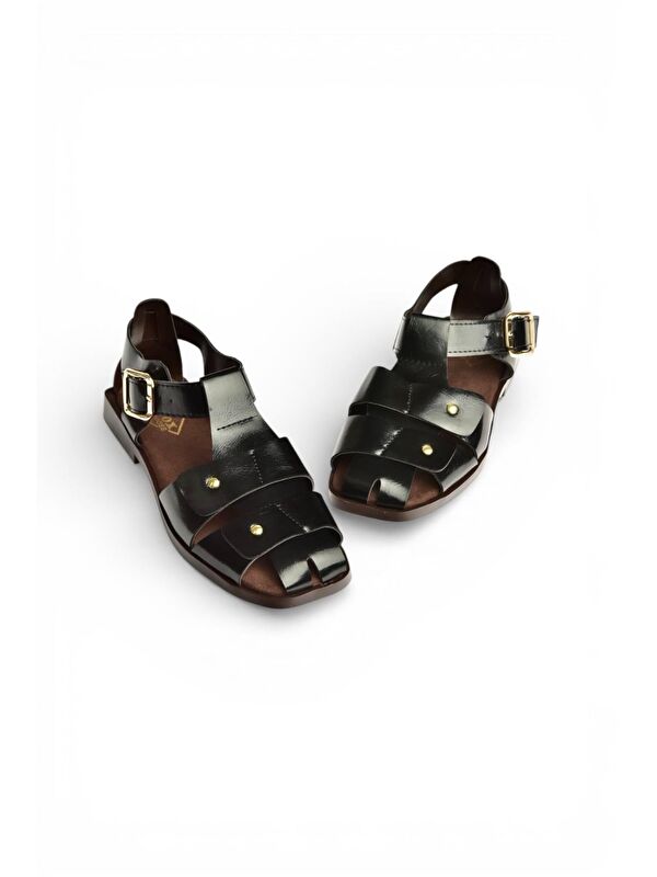 Fox Shoes Siyah Kadın Sandalet Y458102560