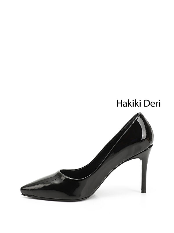 Gonderi(r) Bej Gonderi(r) Sivri Burun Kadın İnce Topuklu Hakiki Deri Stiletto