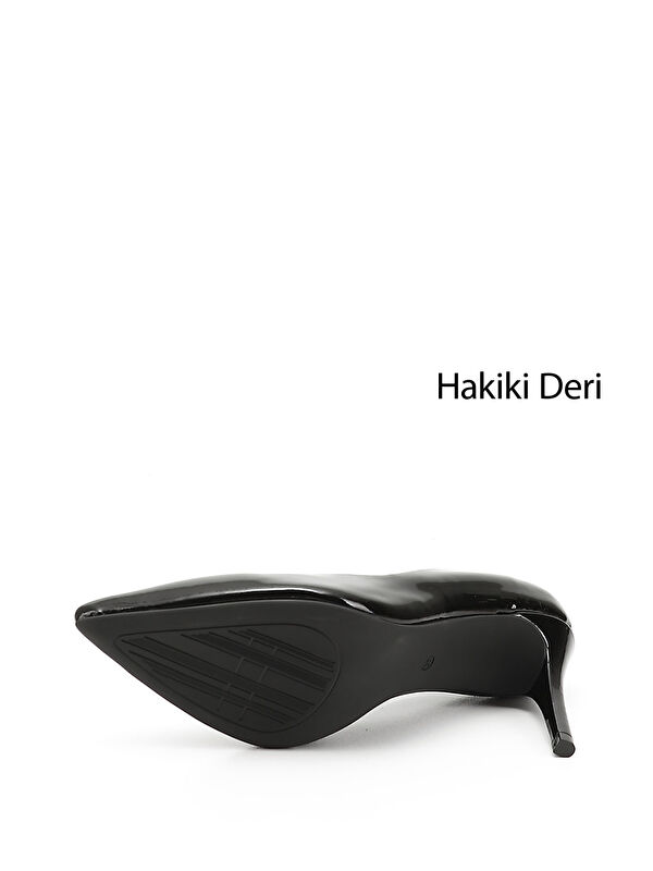 Gonderi(r) Bej Gonderi(r) Sivri Burun Kadın İnce Topuklu Hakiki Deri Stiletto