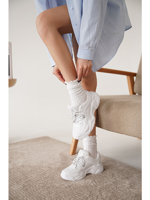 D0143 Günlük Ortopedik Kadın Sneaker Spor Ayakkabı - Görsel 2