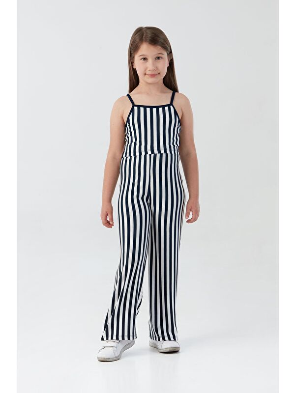 Fullamoda Çizgili Crop Kız Çocuk Takım