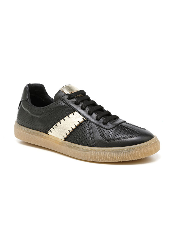 John May Kadın Sneaker ( Günlük) MAR-25Y-192-5100 Siyah-Altın