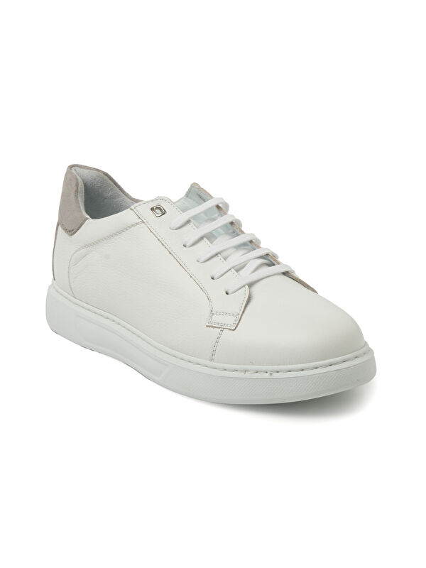 John May Erkek Sneaker ( Günlük) KA-C11744 Casual Beyaz Maçka-Taş Süet