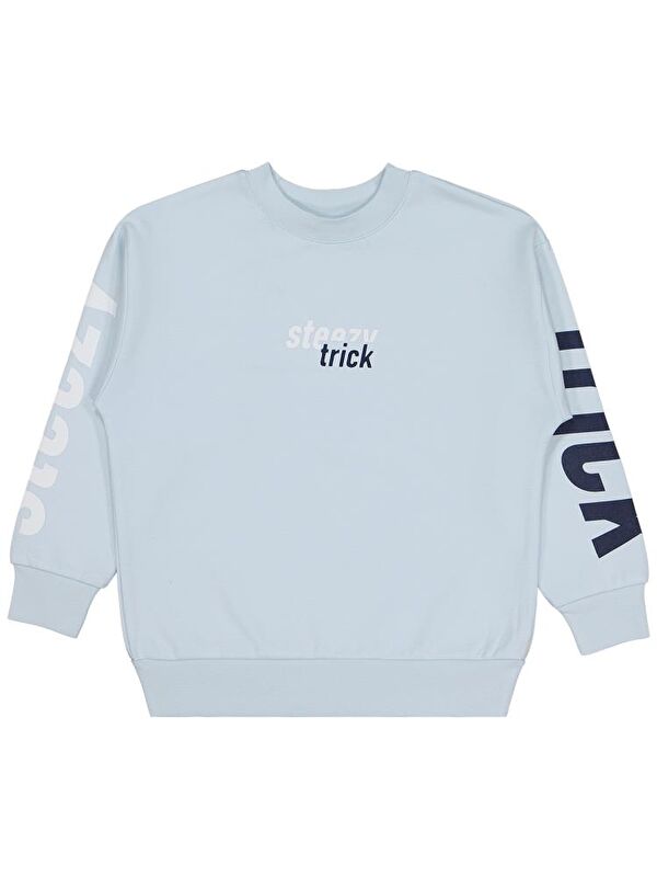 Civil Boys Steezy Baskılı 6-9 Yaş Sweatshirt - Mavi8-9 Yaş