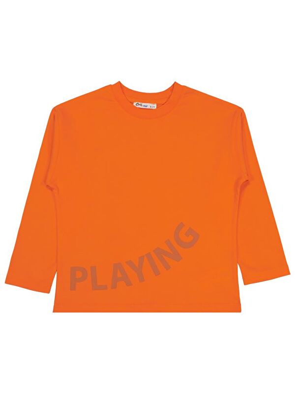 Civil Boys Never Gıve Up Baskılı 10-13 Yaş Sweatshirt - Turuncu10-11 Yaş
