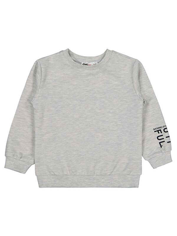 Civil Girls Basic 2-5 Yaş Sweatshirt - Ekru 4-5 Yaş