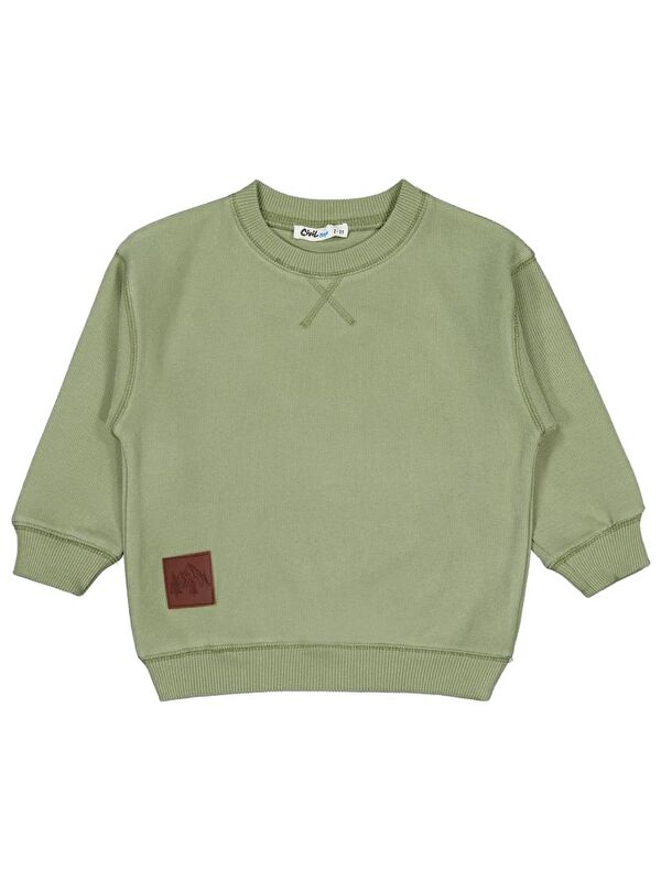 Civil Boys Karyoka Dikişli 2-5 Yaş Sweatshirt - Haki 5-6 Yaş
