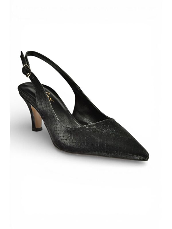 Fox Shoes Siyah Kadın Topuklu Ayakkabı Y572471514