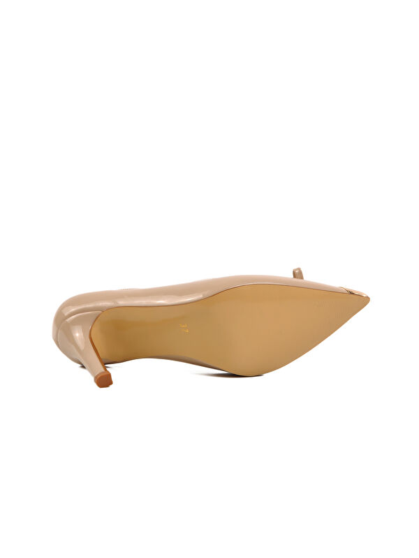 Bej Rugan İnce Topuklu Kadın Abiye Ayakkabı 312301 Z - Görsel 6