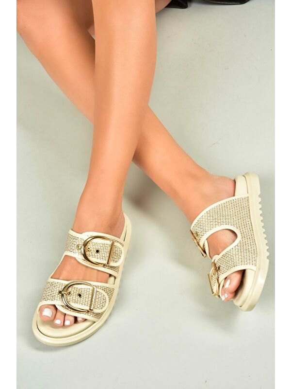 Bej Kadın Terlik U7257920 - Görsel 3