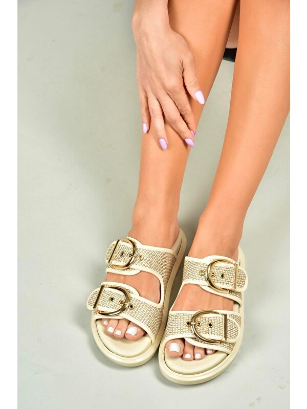 Bej Kadın Terlik U7257920 - Görsel 5