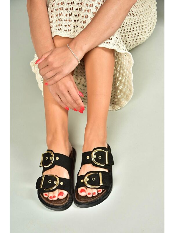 Siyah Kadın Terlik U2677327 - Görsel 5