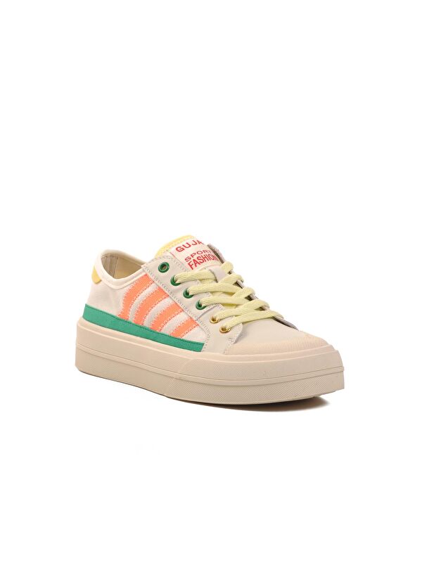 Bej Yeşil Kadın Sneaker 24Y324 - Görsel 4
