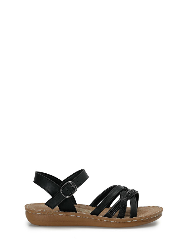 Polaris 409043.Z Siyah Kadın Comfort Sandalet