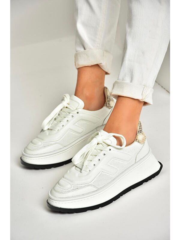 Beyaz Kadın Sneaker U5556056 - Görsel 4